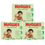 12 packs Huggies Natural Care Skin Loving with Aloe Vera 672 Baby Wipes