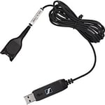 EPOS SENNHEISER Wired Headset Cable USB without bluetooth No Microphone Without Noice Cancelling Mono ED 01 Black