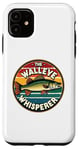 iPhone 11 Vintage Walleye Drawing: The Walleye Whisperer Fisherman Case