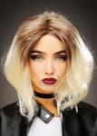 Womens Halloween Bride of Chucky Style Scary Fancy Dress Blonde Cosplay Wig