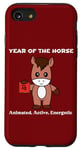 Coque pour iPhone SE (2020) / 7 / 8 Année du cheval mignon kawaii chinois zodiaque chinois nouvel an