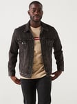 Levi's Denim Trucker Jacket - Black, Black, Size L, Men