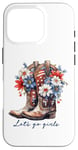 Coque pour iPhone 16 Pro Chapeau de cowboy Lets Go Girls Western Cowgirls US Thème