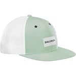 Salomon Trucker Unisex Flat Cap, Bold Style Versatile, Trail Running Hiking Recycled Content, and Breathable Comfort, Turquoise, M/L