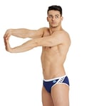 Arena Men's Icons Swim Briefs Solid Slip de Bain, Navy-White, 90