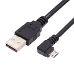 Cy Câble Micro Usb Mâle Coudé À 90 Degrés Vers Usb 2.0 Pour Téléphone Portable Et Tablette 1 M[Q4025]