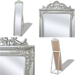 Miroir sur pied Style baroque 160x40 cm Argenté - miroir sur pied - miroirs sur pied - Home & Living - Argent