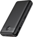 VEGER 30,000mAh Power Bank Fast Charging PD 20W, 4 Outputs & 2 Inputs - Black