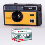 KODAK DA00258 - Pack Appareil Photo KODAK i60 et 1 pellicule 100 ISO de 36 poses, Objectif Optique 31 mm, Convient aux films ISO 200/400/800, Pour les films couleur de 35 mm - Jaune - Neuf