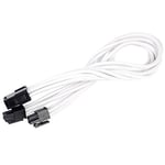 SilverStone SST-PP07-EPS8W - 30cm EPS 8pin vers EPS/ATX 4+4pin Cable d'extension manchonné, blanc