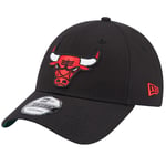 casquettes Homme, New Era Team Side Patch 9FORTY Chicago Bulls Cap, Noir