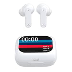 Cool Écouteurs stéréo Bluetooth Earbuds LCD Ambient Blanc