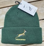 Official NIKE SPRINGBOKS Soft Knit Green Rugby BEANIE Hat South Africa ADULT