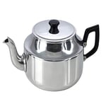 Polished Aluminium Teapot, 6 Cup / 1 litre Capacity, Gift-Boxed with Drip-Free Spout