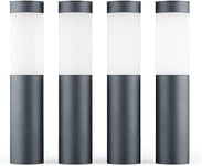 SolarCentre® Mini London DualWhite USB Solar Powered Outdoor Garden Post Lights (Set of 4) - Anthracite