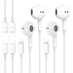 (2-PACK) iPhone EarPods Lightning Bluetooth och kontroll (kompatibel med 11/12/13/14 PRO MAX)