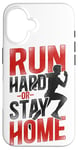 iPhone 16 Running Runner Half Marathon Vintage Run Hard Or Stay Home Case