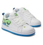 DC Shoes Court Graffik Basket, Imprimé Graffiti Blanc, 28 EU