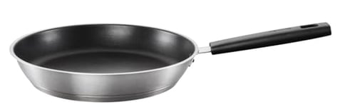 Fiskars 1052247 Frying Pan, Dia: 28 cm, Suitable for All hobs, Stainless Steel/Plastic, Scratch-Resistant, Hard Face, Black