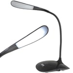 Black Battery USB LED Desk Lamp Light Touch Control Flexible Gooseneck Task Work