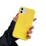 LAMTOR Coque iPhone 12/Anti-Rayures Souple, [Améliorer la Protection de l'appareil Photo], Coque Antichoc en Caoutchouc Souple et Souple en Gel de Silicone de 6,1 Pouces，Jaune