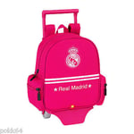 Real Madrid Rolling Backpack Pink Trolley S Backpack 26 cm Nursery 203390-