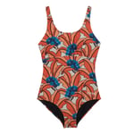 Regatta Womens/Ladies Orla Kiely Tropical One Piece Swimsuit (Orange) material_Synthetic - Size 10 UK