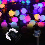 (5M 20LEDsRGB) Camping Solar String Lights Outdoor 200 Led Crystal Globe Lights Vesitiivis Solar Fairy Light puutarhan joulujuhlien sisustukseen