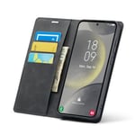 Mobique Samsung Galaxy S24 FE Slimmat fodral med kortfack, svart