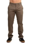 Volcom Men's Frickin Modern Fit Stretch Chino Pant, Mushroom 1, 28W x 30L