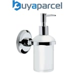 Bristan SO SOAP C Solo Wall Mounted Frosted Glass Soap Dispenser Chrome Plated