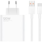 Original Chargeur Xiaomi MDY-13-EE 120W + Cable Type-C Blanc Pour Xiaomi MI 10, 11, 12 Ultra, Black Shark 4, 4 Pro, 5, 5 Pro