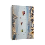 Impression sur Toile 70x100cm Tableaux Image Photo Surréalisme Vol Ballons