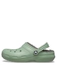 Crocs Classic Lined Clog - Green, Green, Size 4, Women