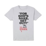 The Amityville Horror For God's Sake Get Out! Unisex T-Shirt - White - 4XL - Blanc