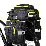 BAIGIO 75L Sacoche Vélo Porte-Bagage Arrière, Sac de Cadre 3 en 1, pour Siège avec Couverture Imperméable, étanche Cycle Pannier pour Bicyclette VTT Outdoor Voyage Sport