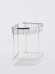 John Lewis Opus Double Soap Basket, Silver