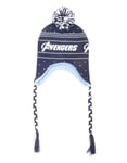 Avengers Beanie Laplander Hat Logo Christmas new Official Marvel Blue Unisex