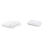 TEMPUR Symphony Oreiller Ergonomique pour Dormir sur Le Dos ou sur Le côté Taille M 43 x 63 x 12,5 cm & Texture Housse de Coussin en Jersey, Blanc., Taille Unique