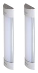 Etc-shop - Applique murale applique lampe de couloir lampe d'escalier lampe de salon, blanc, led 10W 1200Lm blanc chaud, LxPxH 30x7,4x2,4cm, lot de 2