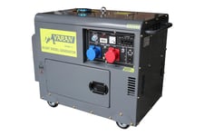 Varan Motors - 92623-ATS Générateur électrique Diesel insonorisé Groupe électrogène 5kVA 400V et 230V + ATS