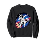 Astronaut Dabbing rocket in Space Galaxy Adventure Tee Sweatshirt