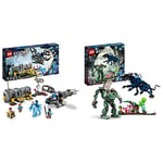 LEGO 75573 Avatar Floating Mountains: Site 26 & RDA Samson Buildable Helicopter Toy & 75571 Avatar Neytiri & Thanator vs. AMP Suit Quaritch Buildable Action Toy with Animal Figure and Pandora Scene