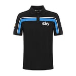 VR46 Collection Sky Racing Team Polo pour Homme, Homme, Polo, Noir, L