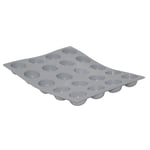 De Buyer - Plaque de 20 mini demi-sphères ELASTOMOULE en mousse de silicone - 30 x 17,6 cm, diamètre 3 cm -