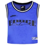 Nike Loose Fit Jersey Sleeveless Sisterhood Womens Crop Top CU6786 405 - Blue - Size X-Small