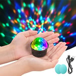 URAQT Boule Disco, Mini Portable Boule Disco, Commande Vocale Soirée Lampe, Boule Stroboscopique DJ avec Effet Miroir et Flash, pour DJ, Club, Maison, Voiture, Bureau, Terrain de Camping