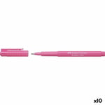 Permanent markörpenna Faber-Castell Broadpen Pastel Rosa (10 antal)