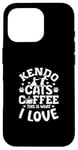 Coque pour iPhone 16 Pro Kendo Cats Coffee This Is What I Love - Kendo japonais