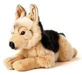 Uni-Toys - Berger Allemand couché – 45 cm (Longueur) – Chien en Peluche, Animal de Compagnie – Peluche